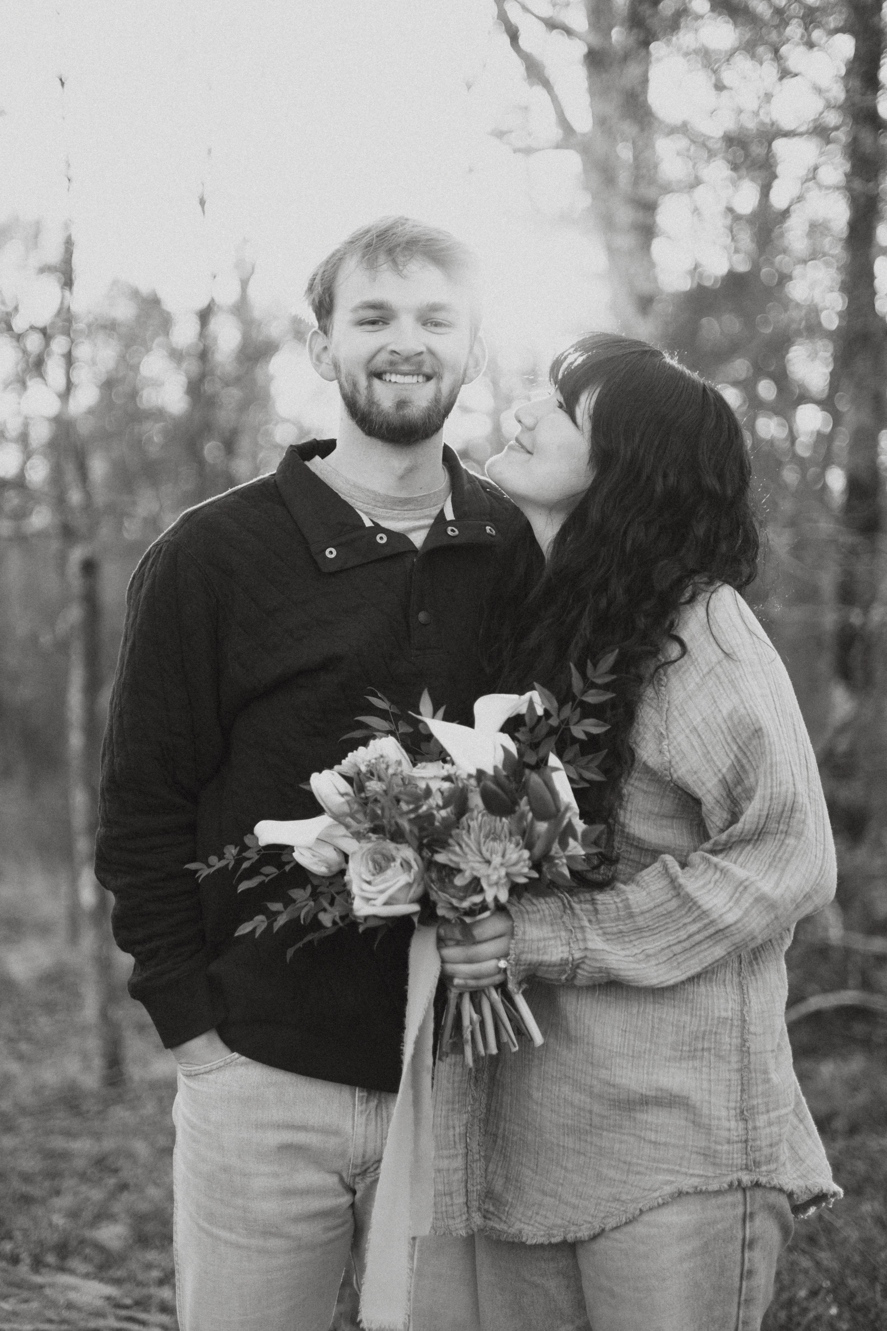 Abby kissing Jacob's cheek