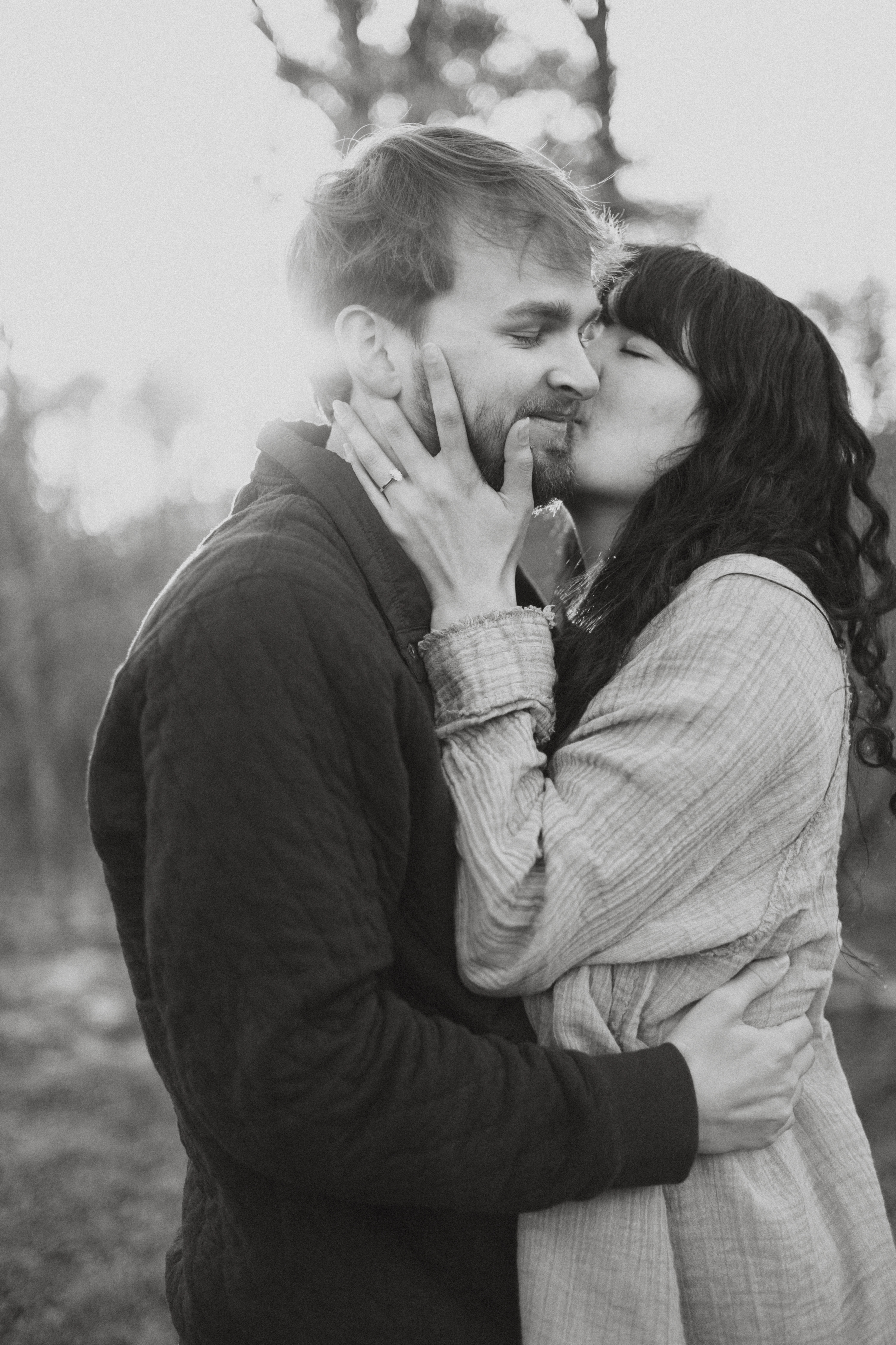 Abby and Jacob kissing